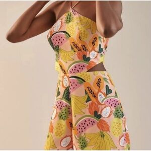 Hutch by anthropology Hutch Jeslyn Fruit print Romper NWT Short  Jumpsuit Sz 14